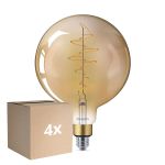 Confezione Multipack 4x Philips Classic LED Globe E27 200mm Filamento Oro 7W 470lm - 818 Bianco Molto Caldo | Dimmerabile - Sostitutiva 40W