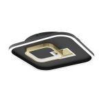 Eglo Parete e Luce da soffitto Tiriolo Acciaio Nero Oro 16.2W 2100lm - 840 Bianco Freddo | IP20 