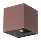 D'Lite Luce Da Parete Nova Aluminium Rust Up & Down 4.9W 480lm - 830 Luce Calda -  | IP54 - Angolo del fascio regolabile