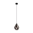Eglo Luce Pendente Carlton 1 Nero, Rame | Adatto per E27